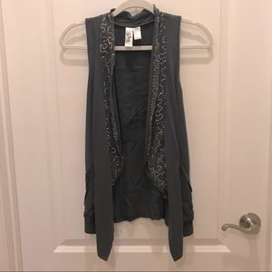 Dark Grey Sequin Vest